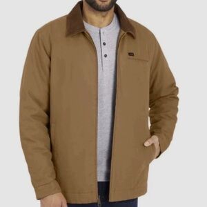 Wrangler Men’s Cotton Canvas Work Jacket, Brown, Size XL